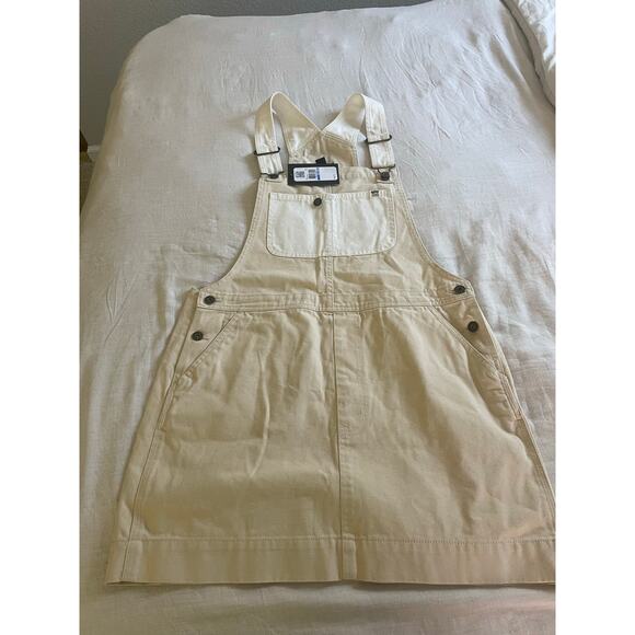 Converse Cream Overalls Size XL Adjustable Straps NWT Casual Streetwear - Picture 4 of 14